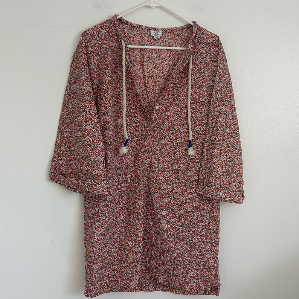 J. Crew Liberty Multicolor Floral Tunic Top